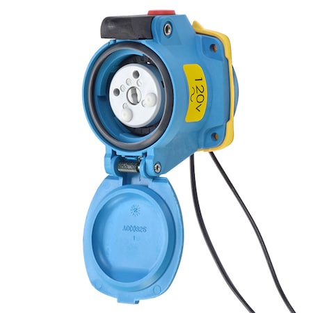 Meltric Pin & Sleeve Receptacle, 20 A, 120V AC, Single Phase, 1 Pole, Screw Terminals Wire Connection Type 63-14165-972-843